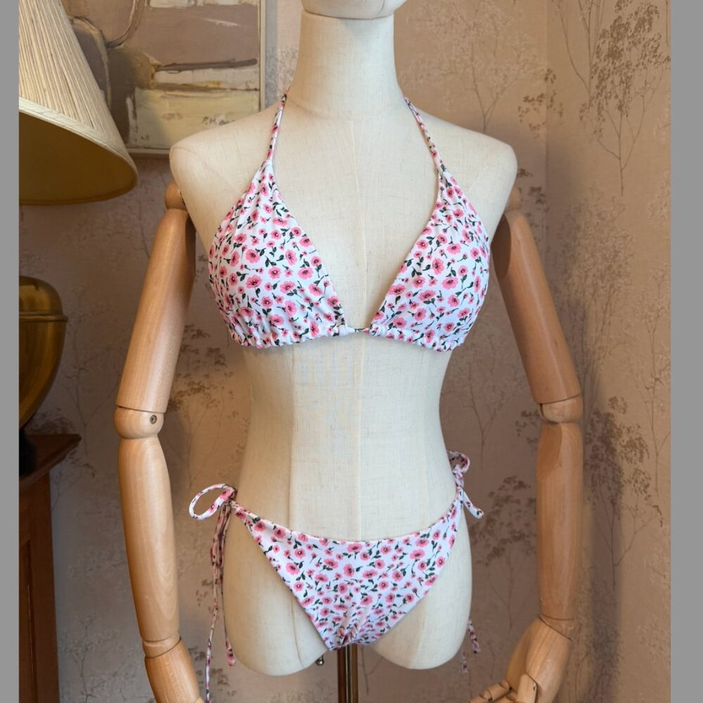 SHEIN floral pink bikini sets Swimsuit
